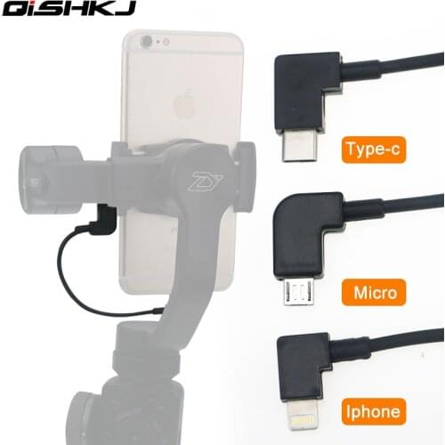 Gimbal Charging Cable For Lightning Type C Micro-USB for Zhiyun Smooth 4 3 Q Feiyutech Vimble 2 Android Samsung iPhone Cable