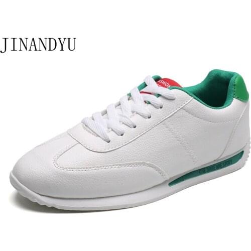 White Leather Shoes Men Sneakers Comfy Waterproof Sport Shoes Man Flats Breathable Casual Leather Shoes Fashion Classic Sneaker