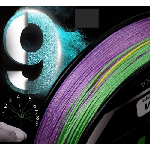 100m 9 Strand PE Braided Fishing Line Multifilament Fishing Lines For Carp Fishing Tackle Saltwater Fishing