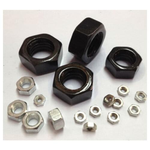 M3 M4 M5 M6 M8 M10 M12-M30 Stainless Steel Left Hand Hex Nuts Hexagonal Nut Black