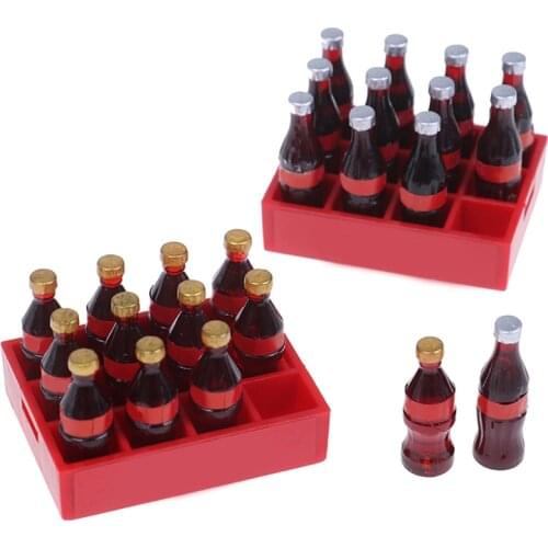 Cute Mini cola Drink Bottle Miniature food model doll house accessories Dollhouse Miniature 1:12 Doll Accessories Girls toy