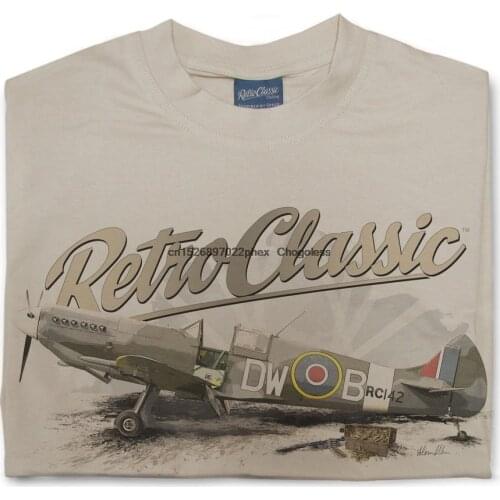 WWII Supermarine Spitfire Fighter Plane Mens T Shirt