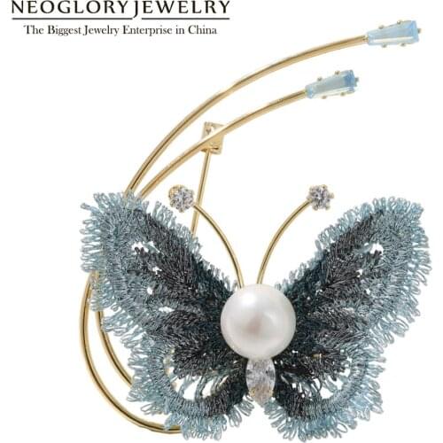 NEOGLORY Butterfly Brooches For Clothes
