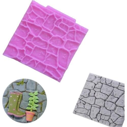New Creative Cobble Stone Brick Wall Impression Mat Fondant Cake Decorating Tool Embosser Baking Mold Kitchen Tools Accessories