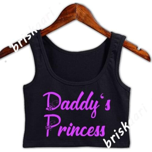 Daddys Princess Ddlg Daddy Little Girl Ageplay Crop Top Girls Printing Summer Style S-4xl Crop Top Leisure Gift Vest