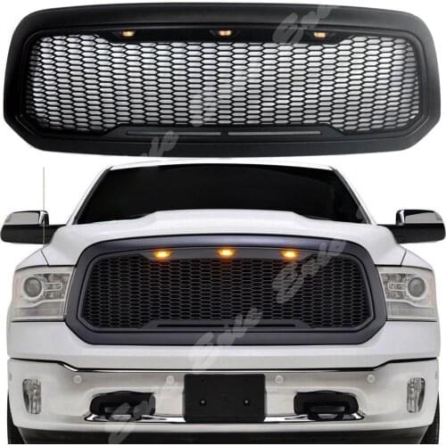 Front Bumper Upper Grill Honeycomb Billet Grille Fit For Dodge Ram 1500 2013-2018 2013 2014 2015 2016 2017 2018 Faceflit