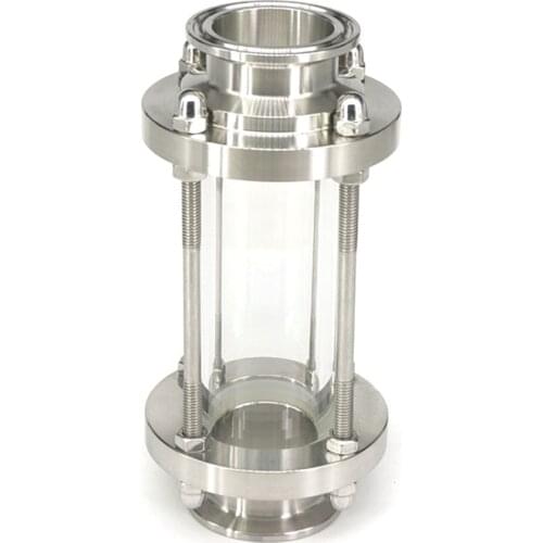 1.5" Tri Clamp Clover Sanitary Flow Sight Glass Diopter Fit 38mm Pipe OD SUS 304 Stainless Steel Fitting Homebrew Dairy Product