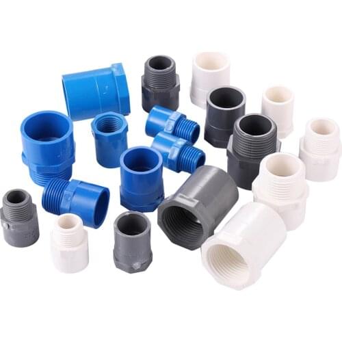 PVC Pipe Repair Adapter BSP 1/2" 3/4" 1" Male/Female Thread to Inner Diameter 20/25/32mm Garden Irrigation Water Pipe Fitting
