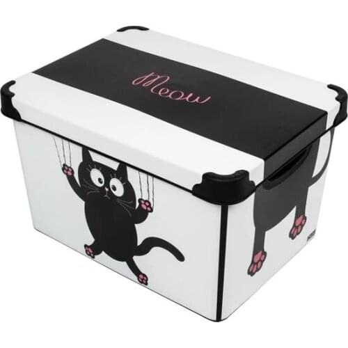Modern Qutu Style Box Meow 20 L Decorative Storage Box