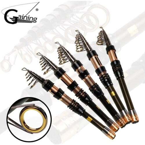 Gaining telescopic fishing rod spinning travel rod 1.3m 1.5m 1.8m 2.1m 2.4m vara de pesca carp feeder pole