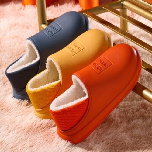 Hot Sales Warm Winter Home Boots Men And Women Soft-Soled Cotton Shoes Couple Indoor Moon Short Plush Fabric Fur Basic