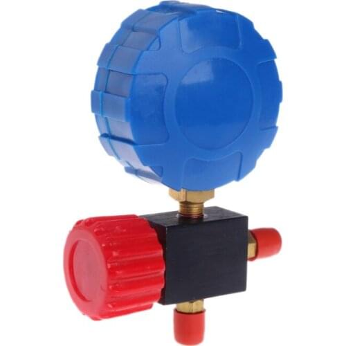 Air Conditioner Three-Way Single Manifold Gauge Valve R134A R404A R22 R410A