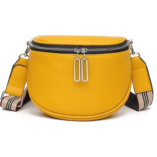 Womens Bag High Quality Soft Leather Women Handbags Designer Semicircle Saddle Bag Fashion Luxury Ladies Shoulder Messenger Bag