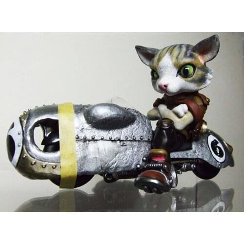 1/12 animal with Motorcycle （Motorcycle length 12cm ） Resin figure Model kits Miniature gk Unassembly Unpainted