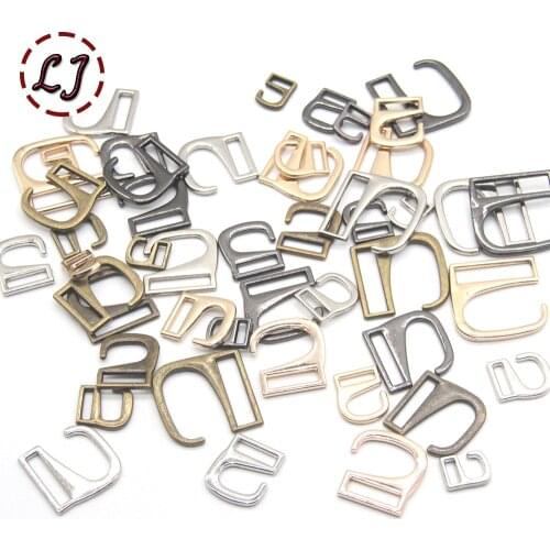 20pcs/lot silver gun-black gold type 9 metal Buckle hooks buttons for shoes bags handmade DIY Accessories 8/10/12/15/20/25mm