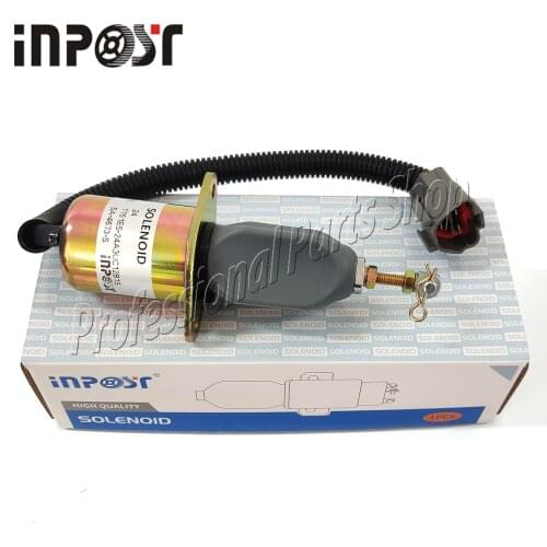 24V 1751ES-24A3UC12B1S SA-4673-S Excavator Fuel Shutdown Solenoid For Hyundai R60-5 R210-5 R335-7 Yanmar
