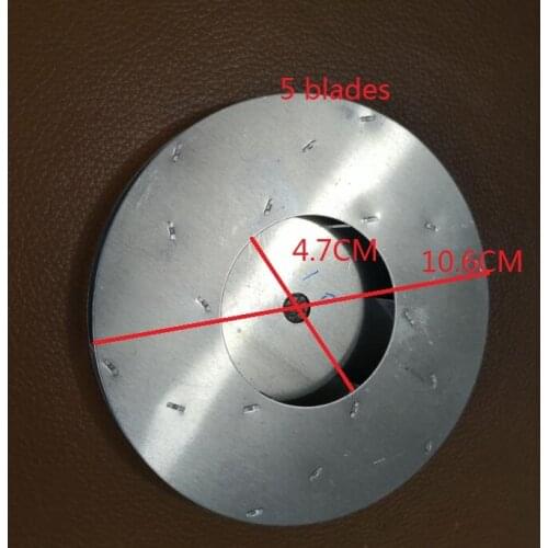 Vacuum Cleaner Parts aluminum fan blade 6-blade Flat impeller 10.6cm for motors