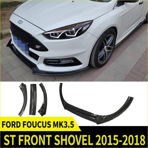 The car 3 piece front shovel front lip front spoiler is used to protect the front bumper for Ford Focus RS / St 2016 ~2018