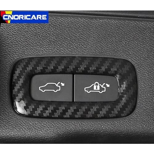 Car Styling Rear Trunk Switch Button Frame Decoration Sticker Trim For Volvo XC60 2018 ABS Interior Accessories