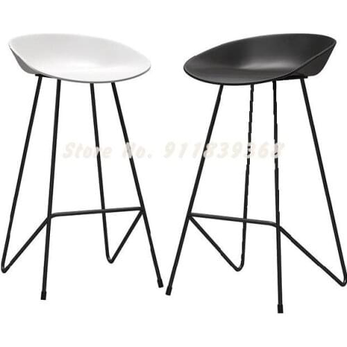 Bar Chair Milk Tea Shop Chair Bar Table Chair Front Desk Modern Simple Stool Household High Bar Stool Bar Chair High Footstool