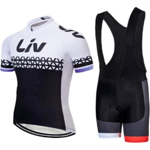 Free Shipping LIV Cycling Jersey Set Women Summer Road Bike Clothing BIB Shorts Kit 2021 Bicycle Clothes MTB Suit Female Dress