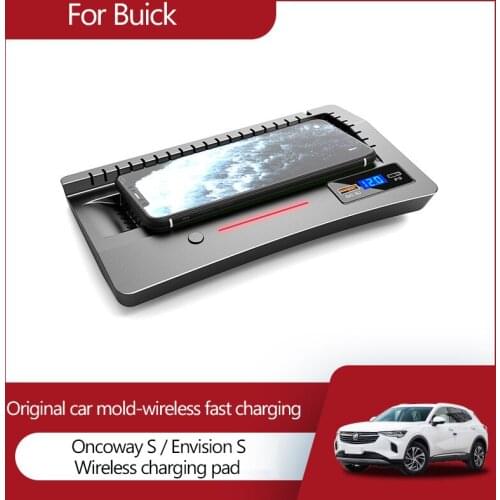 15W mobile phone wireless charger For Buick Oncoway S/Envision S accessories central control cigarette lighter modification