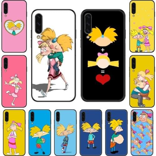 Cartoon Hey Arnold Phone case For Samsung Galaxy A 3 5 8 9 10 20 30 40 50 70 E S Plus 2016 2017 2018 2019 black fashion funda