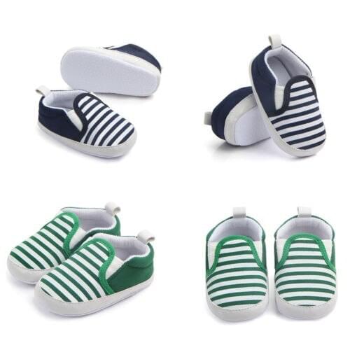 Citgeett New Pram Newborn Toddler Baby Girls Boys Kids Infant First Walkers Striped Classic Shoes Loafers Casual Soft Shoes