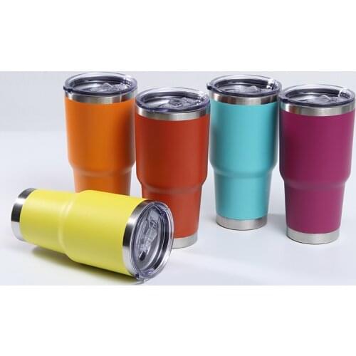 Travel Mug Ice Cup 30 OZ Colourful Tumbler 304 Stainless Steel Vacuum Insulated Coffee Mug Water Bottle Outdoor Car Cup Cocina