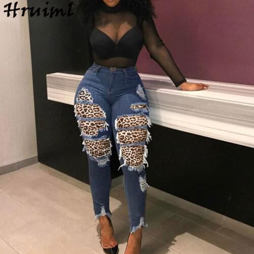 Denim Joggers Women Ankle Length Pants Fashion Patchwork Mid Waist Jeans Plus Size Autumn Casual High Street Skinny Trousers