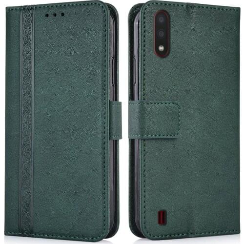 For Wallet Leather Case for Samsung Galaxy A01 A015F SM-A015F 5.7'' Back Cover Phone Flip Case for Samsung A01 Case