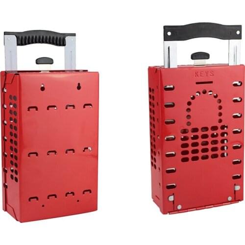Lockey Portable Combination Portable Steel Safety Lockout key Box Tagout with 14 workers LK21