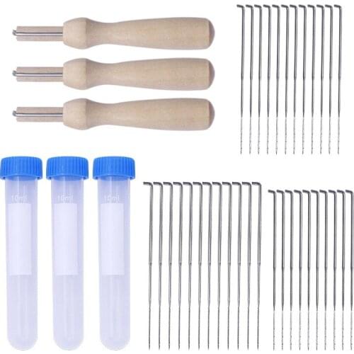 MIUSIE Needles Felting Tool Wool Felt Pocked Needles Set DIY Needle Starter Beginners DIY Craft Needlework Poke Needle Felting