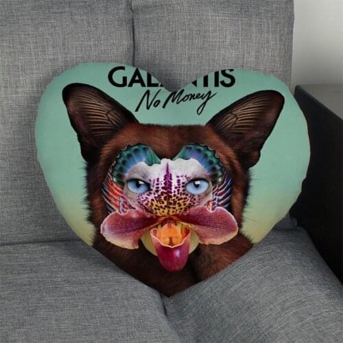 Runaway u & i galantis Heart Shape Pillow Cover Custom zipper Pillowcase Just Cover No Core Size 41x36cm,47x42cm