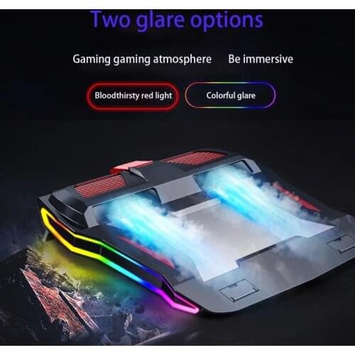 New Cooling Base RGB Gaming Laptop Cooler Adjustable Notebook stand 3000 RPM Powerful Air Flow Cooling Pad For 12-17 inch Laptop