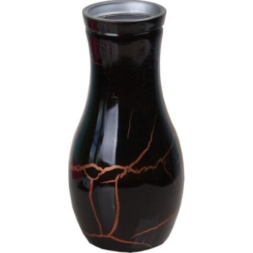Modern Sigma Glass Rose Pattern Black vase vase jarrón ваза vaso مزهرية