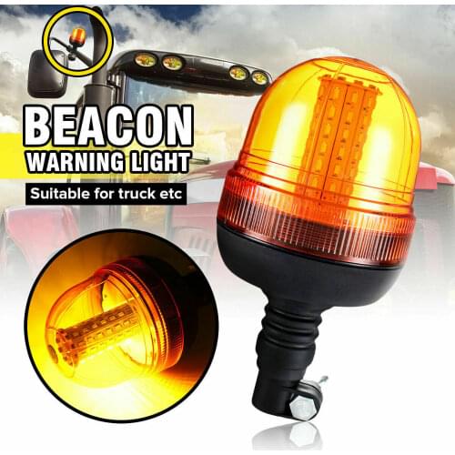 LED Rotating Flashing Amber Beacon Flexible Pole Tractor Warning Light Camper Flashing Warning Light
