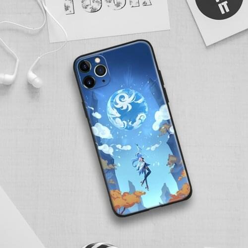 Ganyu genshin impact aesthetic art Phone Case For iPhone 11 12 Mini Pro XS Max X XR 6s 7 8 Plus SE Soft Silicone TPU Glass Cover