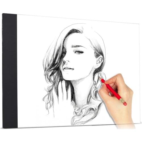 A4 Ultra-thin LED Light Pad Box Painting Tracing Panel Copyboard USB Powered Adjustable Brightness for Tracing Pencil Drawing