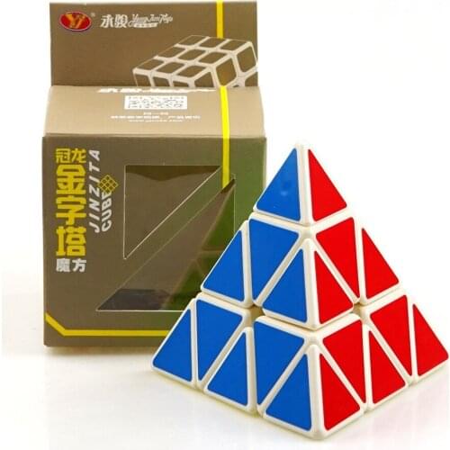 YongJun GuanLong 3x3 Pyramid Cubo Magico Professional Speed Strange-shape Cube Children Mini Puzzle Educational Games For Kids
