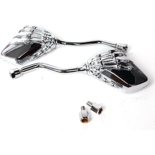 Free shipping Universal Motorcycle Scooter Back Side Mirror Modification Skull Craw Shadow Rear View Mirrors Pair 8mm 10mm
