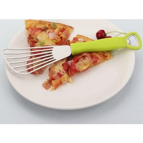 1PC Kitchen Accessories Stainless Steel Beefsteak Shovel Spatula Flat Pan Turner with Bottle Opener KX 171