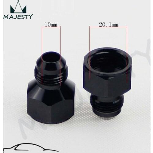 2PCS 10AN AN10 FEMALE to AN8 8AN MALE REDUCER EXPANDER HOSE FITTING ADAPTOR Black