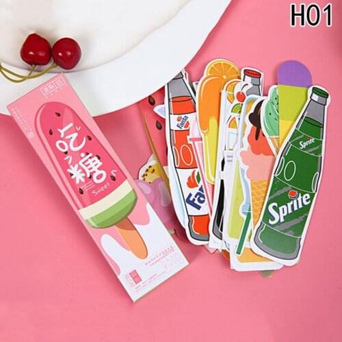 30 pcs/lot Cute Kawaii Ice Cream Soda Paper Bookmark Gift Stationery Film Bookmarks Book Holder Message Card School Supplies