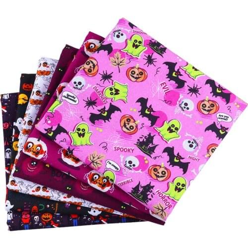 50*140CMHalloween pattern100 percent cotton fabric for Tissue Kids Bedding home textile Textile for Sewing Doll Dress
