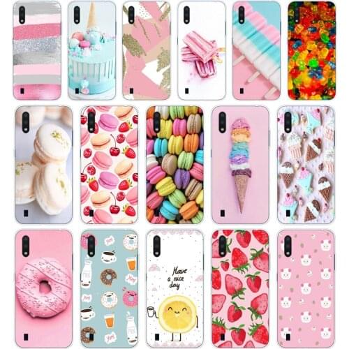 94AA Colorful Ice Cream Macarons Soft Silicone Tpu Cover phone Case for Samsung Galaxy A01 A10 2019 A20 A20E A20S M11 M21 case