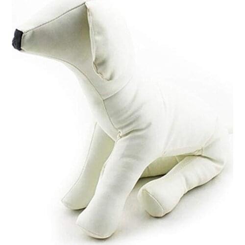 Promotion! Leather Dog Mannequins Standing Position Dog Models Toys Pet Animal Shop Display Mannequin White L