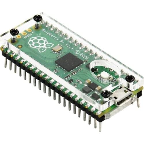 Raspberry Pi Pico Acrylic Case Box Enclosure Can Be Soldered GPIO Pins