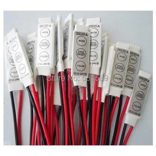 Free shipping 200pcs MINI LED RGB Controller ,DC12V 6A controller,IR 3remote ,Supply for RGB module and strip