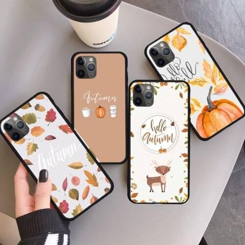 Pumpkin happy autumn fall Phone Case for iPhone 11 12 pro XS MAX 8 7 6 6S Plus X 5S SE 2020 XR mini